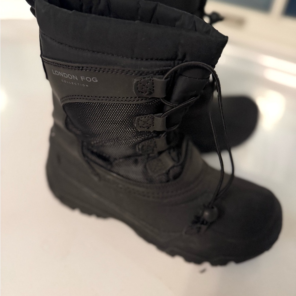 London Fog Kids Black Winter Boots